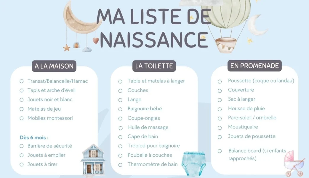 Liste de naissance : les essentiels pour bébé, achats utiles uniquement